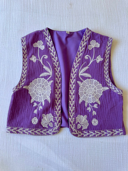 GILET FLORES VIOLETA